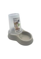 Dispensador Mascota Agua y Comida 0,65 L Beige Plastiken