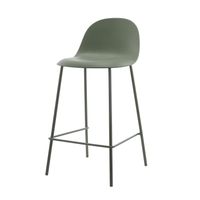Piso Taburete Silla Alta Bar Cocina Eira 65 cm Verde Oscuro