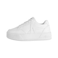Zapatillas Mujer Walk Platform Low Alphabet Blancas