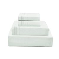 JUEGO DE SABANAS 100% ALGODÓN 200 HILOS MENTA LISAS  1P