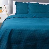 Cubrecama Liso Azul King