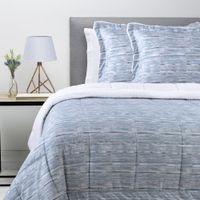 PLUMON ESTAMPADO CON SHERPA KING CELESTE