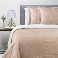 PLUMON ESTAMPADO CON SHERPA KING  BEIGE