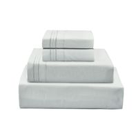 JUEGO DE SABANAS 100% ALGODÓN 200 HILOS GRIS LISAS  1.5P