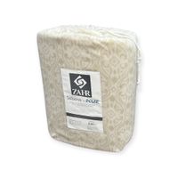 JUEGO SABANAS DE POLAR ESTAMPADAS BEIGE 2 PLAZAS