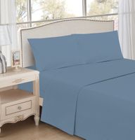 JUEGO DE SABANAS AZUL LISAS KING