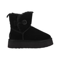 Bota Mujer Bamers Blast Button Cuero Negro