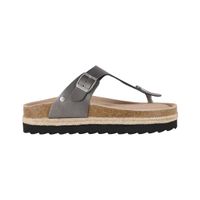 Sandalias Plataforma Mujer Bamers Kend Gris Metalizado