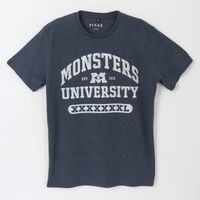 Polera Manga Corta Adulto Azul M.University Pixar Disney