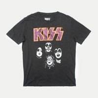 Polera Hombre Kiss Caras Gris