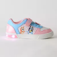 Zapatilla Luces Niña Velcro Estrellas Rosado Bingo & Bluey