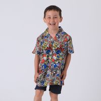 Guayabera Niño Azul Full Print Lets Roll Sonic