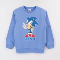 Polerón Cerrado Niño Azul Personaje Grande Sonic