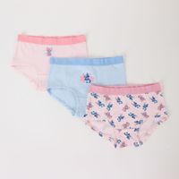Tripack Calzón Niña Rosado Flores Lilo & Stitch Disney