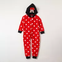 Pijama Polar Niña Minnie Entero Rojo Disney (Talla 2,3 y 4)