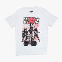 Polera Hombre Kiss Escenario Blanco