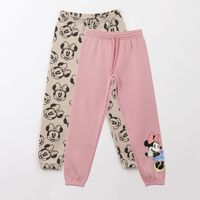 Bipack Pantalón de Buzo Niña Full Print Minnie Rosado Disney