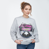 Poleron Mujer Metallica Cruces Gris Metallica