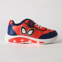 Zapatilla Luces Niño Velcro Spiderman Ojos Rojo Marvel