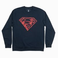 Poleron Hombre Superman  Logo Azul Dc Comics