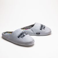 Pantufla Hombre Mandalorian Logo Gris Star Wars
