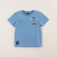 Polera Manga Corta Niño Azul Bolsillo Mickey Disney