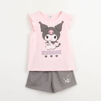 Conjunto Niña Rosado Kuromi Hello Kitty