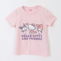 Polera Manga Corta Niña Rosado Friends & Hello Kitty