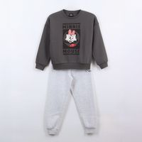 Conjunto Buzo Niña Vuelos Minnie Mouse Gris Disney