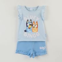 Conjunto Niña Celeste Bluey & Bingo Bluey
