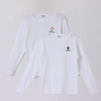 Bipack Camiseta Escolar Niño Manga Larga Blanco Minecraft