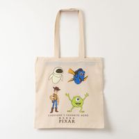 Totebag Niño Beige Full Personajes Pixar Disney