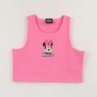 Polera Sin Manga Niña Rosado Minnie Mouse Disney