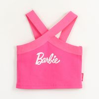 Polera Sin Manga Niña Fucsia Logo Barbie
