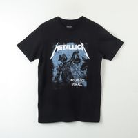 Polera Manga Corta Hombre Justice Negro Metallica
