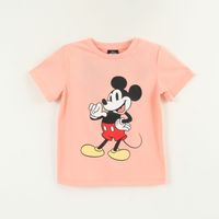 Polera Manga Corta Niño Damasco Back Print Mickey Disney
