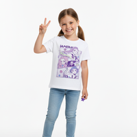 Polera Manga Corta Niña Band Blanco Kpop Demon Hunters