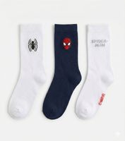 Tripack Calcetines Escolares Niño Spiderman Blanco Marvel