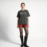 Polera Manga Corta Logo Negro Metallica