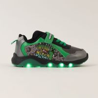 Zapatillas Con Luces Niño Creepers Negro Minecraft