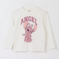 Polera Manga Larga Niña Angel Lilo & Stitch Blanco Disney