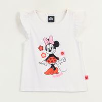 Polera Sin Manga Niña Blanco Personaje Minnie Disney