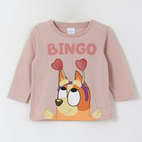 Polera Manga Larga Niña Bingo Rosado Bluey