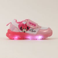 Zapatillas Con Luces Niña Minnie Corazones Rosado Disney