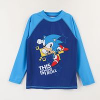 Polera UV Manga Larga Niño Azul This Is How We Roll Sonic