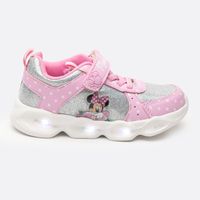 Zapatilla Con Luces Niña Lunares Minnie Rosado Disney