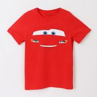Polera Manga Corta Niño Rojo Cars Pixar Disney