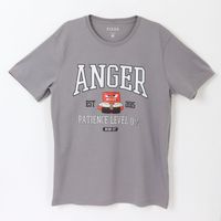 Polera Manga Corta Adulto Gris Ira Intensamente Pixar Disney