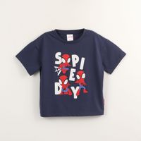 Polera Manga Corta Niño Azul Personajes Spidey Marvel