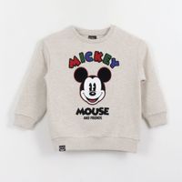Polerón Cerrado Niño Back Print Mickey Mouse Gris Disney